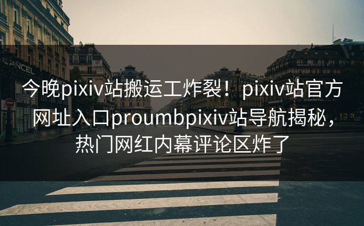 今晚pixiv站搬运工炸裂！pixiv站官方网址入口proumbpixiv站导航揭秘，热门网红内幕评论区炸了